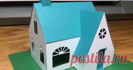 Miniature House #8 - Right V Front House    I updated my V front house and skewed the V to the right of the house.  I added different windows and a chimney that is at the top of the...