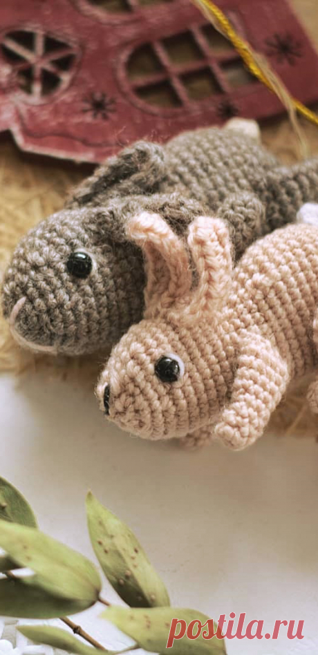PDF Маленький кроль крючком. FREE crochet pattern; Аmigurumi animal patterns. Амигуруми схемы и описания на русском. Вязаные игрушки и поделки своими руками #amimore - заяц, зайчик, маленький кролик, зайчонок, зайка, крольчонок.