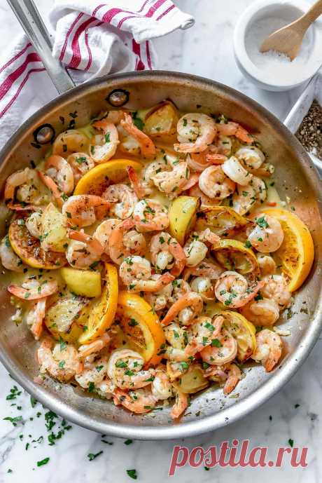 Citrus Pan-Seared Shrimp Recipe (Easy Shrimp Dish!) | foodiecrush.com This easy, 30-minute shrimp recipe is a simple dinner for anyone on the go, or the perfect appetizer to take to a party thanks to its lush citrus sauce.