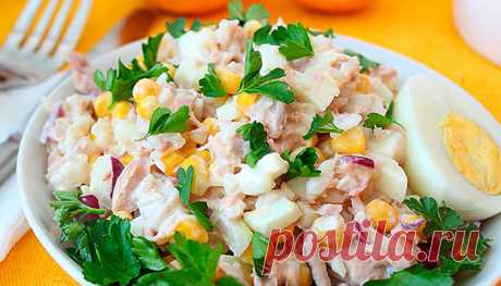 Салат из консервированного тунца - 3 простых и вкусных рецепта - Домашние рецепты