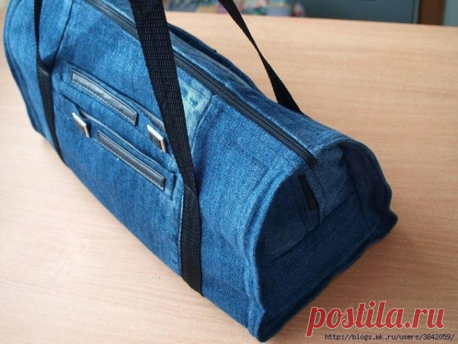 Дорожная сумка из старых джинсов — Сделай сам, идеи для творчества - DIY Ideas