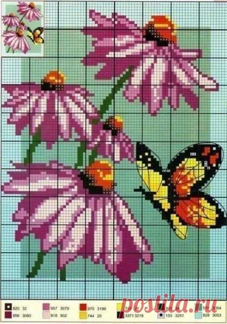 Подборка схем для вышивки бабочек Подборка схем для вышивки бабочекИз этих вышивок, помещенных в рамочки, можно даже составить композицию на стене.