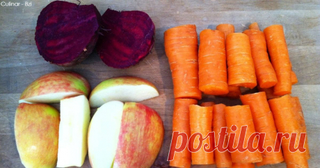 1 свекла, 2 моркови, 1 яблоко. Рецепт от лучшего диетолога в мире Отличный рецепт!