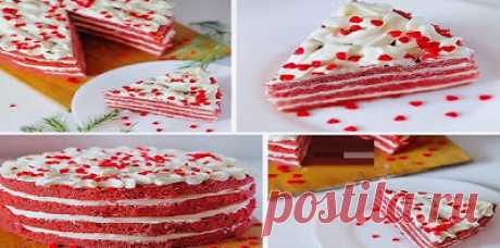 Торт “Red Velvet” Коржи в Красном Бархате потрясающе вкусные, а крем легкий. И сочетание этого просто волшебное!