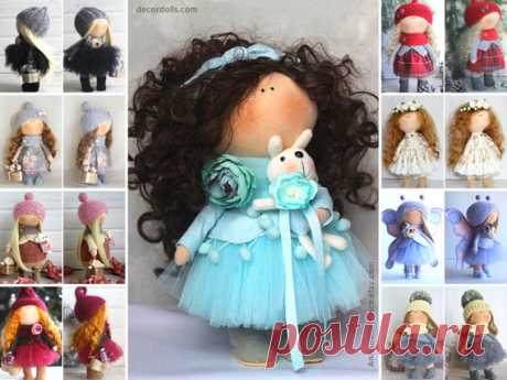 Interior Soft Doll, Fabric Baby Doll, Tilda Doll Handmade, Nursery Cloth Doll, Cute Doll for Girl, Gift to Remember, Puppen by Oksana Z Hello, dear visitors!  This is handmade cloth doll created by Master Oksana Z (Ulyanovsk, Russia).  This doll is made by order.  All dolls stated on the photo are mady by artist Oksana Z. You can find them in our shop searching by artist name: