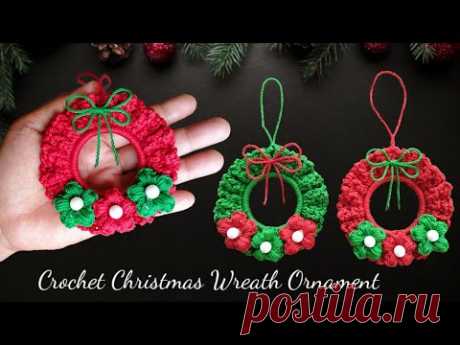 Crochet Christmas Wreath Ornaments