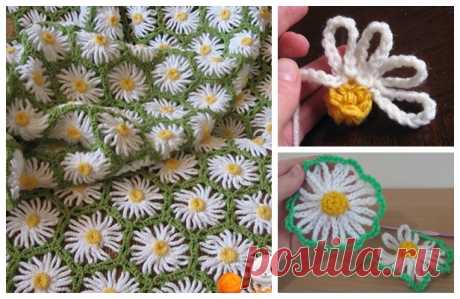Easy Daisy Flower Blanket Crochet Free Pattern-Video