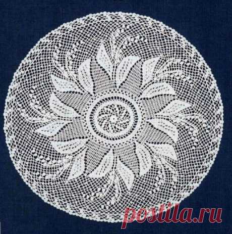 Круглая салфетка крючком