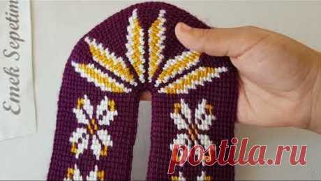 ÇOK KOLAY TUNUS İŞİ PATİK YAPILIŞI / TUNUS İŞİ PATİK MODELLERİ / #easyknitting #crochet