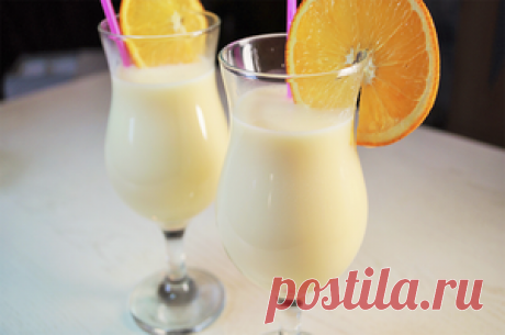 Молочно-апельсиновый коктейль| Коктейль без мороженого рецепт с фотографиями