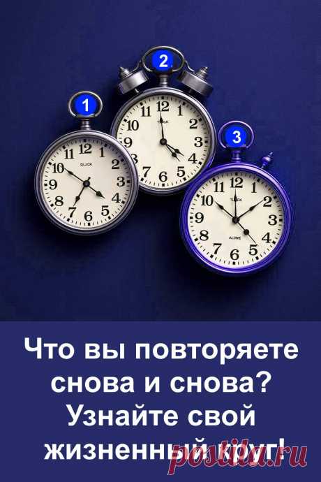 Простой визуальный тест поможет понять, что вы повторяете в жизни снова и снова. Выберите одни часы на картинке и узнайте, какой сценарий управляет вами. Осознайте свой жизненный круг и найдите путь к изменениям. Прочитайте статью и начните жить по-новому уже сегодня!