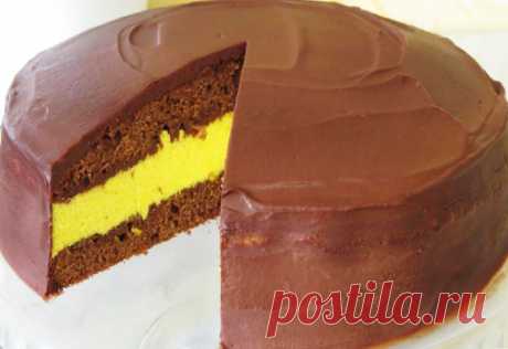 Шоколадный торт с нежным бисквитом и вкусным кремом