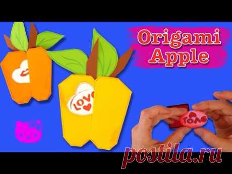 How to Make an Origami Apple with a Secret Note | Step-by-Step Tutorial