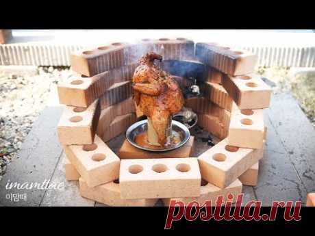 (SUB)🌋#7.초간단벽돌화덕-촉촉함이 남다른 훈제비어캔치킨｜보들보들한 속살의 정말 맛있는 #비어캔치킨!!  very easy) brick ovens, Smoked Chicken