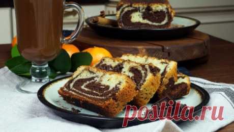 Мраморный кекс с горячим шоколадом рецепт с фото пошагово и видео - 1000.menu