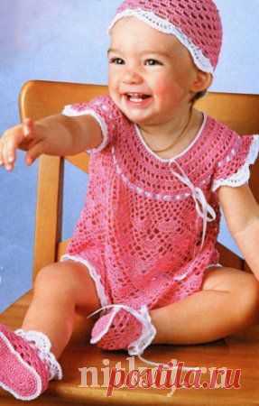 Вязание крючком платья для девочек » Ниткой - вязаные вещи для вашего дома, вязание крючком, вязание спицами, схемы вязания