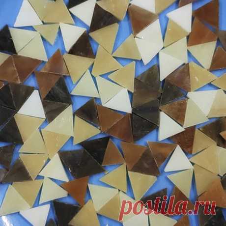 Lazos de JOJO triangular de acrílico sólido para hacer mosaicos, azulejos para manualidades de decoración del hogar, materiales de arte hechos a mano, 50g|Creación de mosaicos| - AliExpress