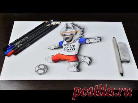 Забивака Как рисовать ZABIVAKA FIFA World Cup Russia 2018