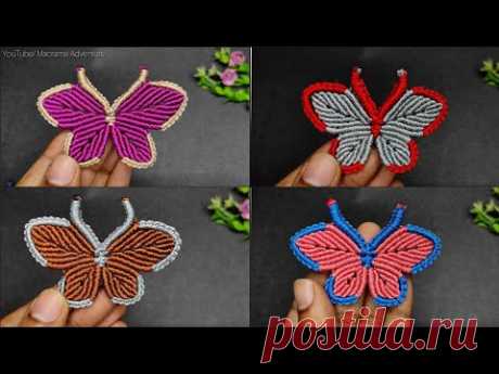 DIY Handmade Macrame Butterfly keychain