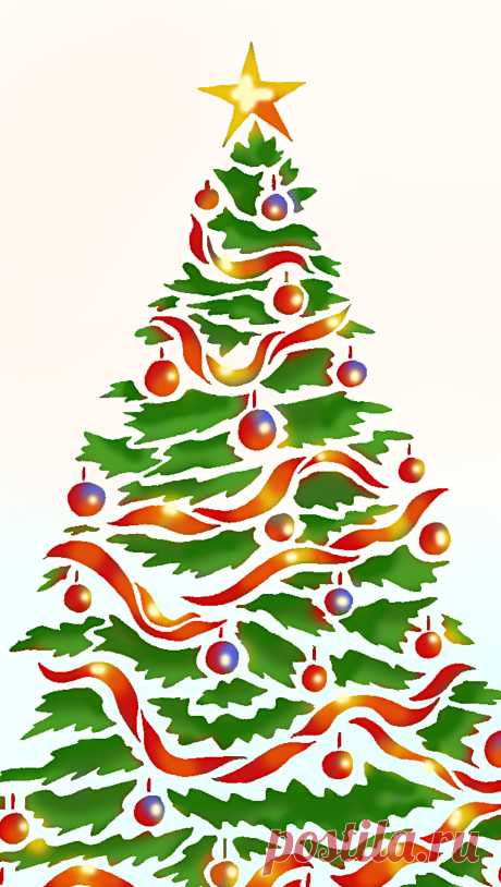 Impressive large Christmas Tree Stencil 1 sheet large stencil The Oversize Christmas Tree Stencil is ideal for creating Christmas wall decorations with a little impact or for large table cloths or for brilliant frosted window and mirror displays.  This stencil works well in both pale colours on darker bases, such as Ice White, Pearl and Silver Lights with Rainbow Glitter Paint highlights, or in icy pastel shades on lighter backgrounds for a wintery feel. Or try stencilling...
