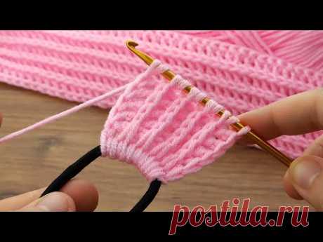 ⚡⚡Woow...!!!!⚡⚡ Very easy Tunisian crochet chain very stylish hair band making #crochet