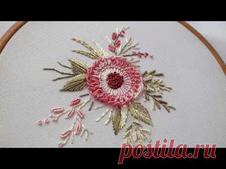 Dimensional Embroidery Flower Rococo stitch - New design for a flower