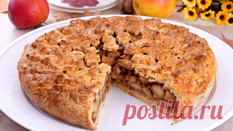 🍎 Самый вкусный яблочный пирог! 🍏 Песочный пирог с яблочной начинкой "Щедрая осень"! 🍁🍂 | Дина, Коллекция Рецептов | Дзен