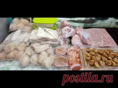 Заготовка мясных полуфабрикатов в морозилку / Preparation of semi-finished meat products
