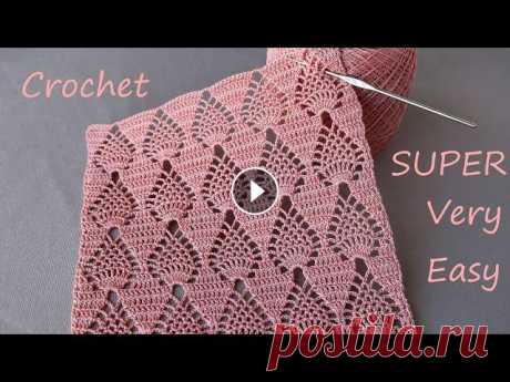 SUPER EASY Beautiful Pattern Crochet  СУПЕР легкий УЗОР "Ананасы' вязание крючком для начинающих @Уроки ВЯЗАНИЯ Литке Татьяны @CROCHET step by step Please financial support! PayPal: litke108@gmail.com Privatbank card: 5363 5420 1481 8653 Вязанные ...