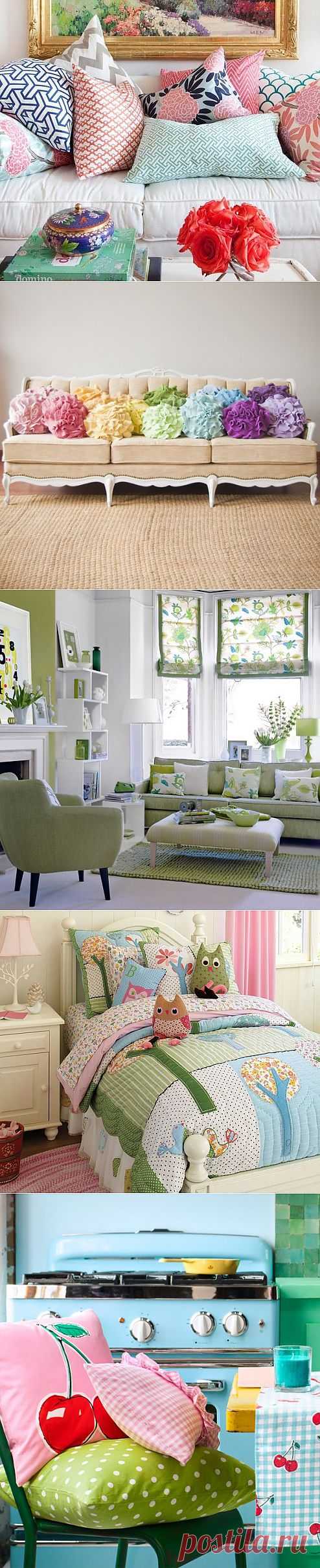 10 советов как украсить интерьер с помощью декоративных подушек | Дизайн интерьера | Декор своими руками