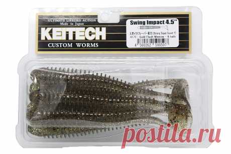 Приманка Keitech виброхвост Swing impact 4,5&quot; 417 gold flash minnow купить в интернет-магазине Huntworld.ru Приманки силиконовые Keitech в рыболовном магазине Huntworld.ru. 20 розничных магазинов товаров для рыбалки. Приманка Keitech виброхвост Swing impact 4,5&quot; 417 gold flash minnow #417 с доставкой по всей России.