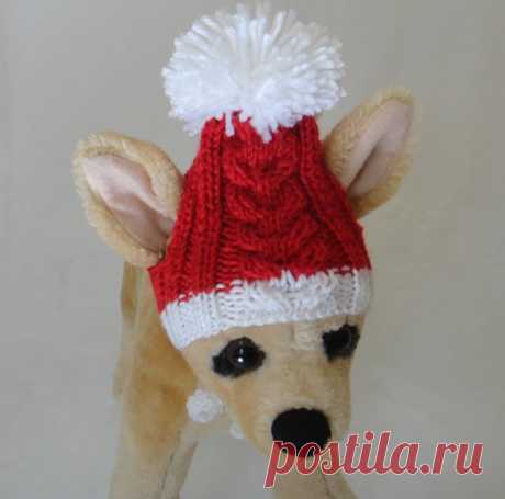 Pet Clothes Apparel Outfit Crochet Christmas Hat for by 2CROWNS