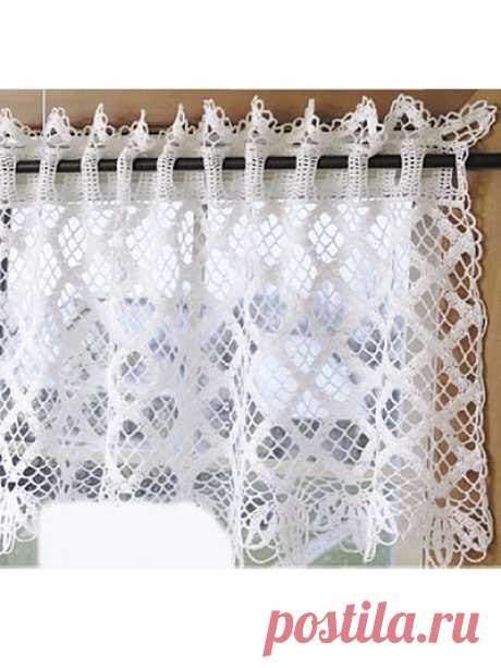 Crochet for the Home - Crochet Decor Patterns - Diamond Lace Valance