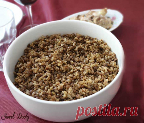 מג'דרה תבשיל אורז עם עדשים – sweetdooly – סוויט דולי