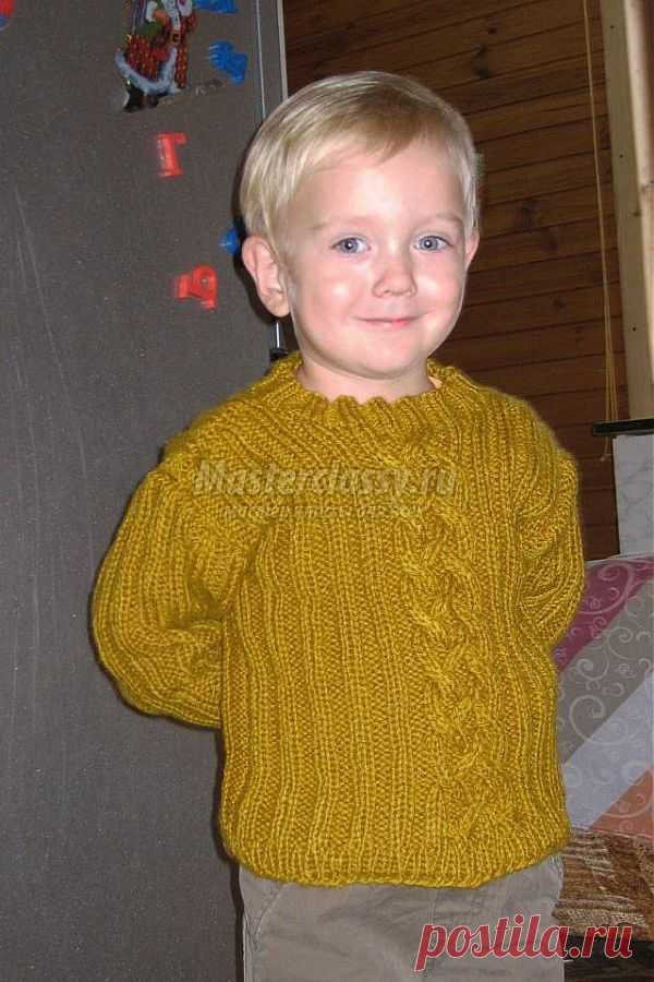 Вязание свитера для мальчика спицами. Мастер-класс с пошаговыми фото