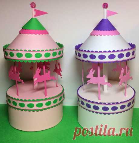 Papercrafts and other fun things: Hippity Hop...The Easter Bunny is Coming Your Way on a Carousel
