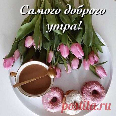 Photo by Николай on February 23, 2020. Image may contain: food, text that says 'самого доброго утра!'
