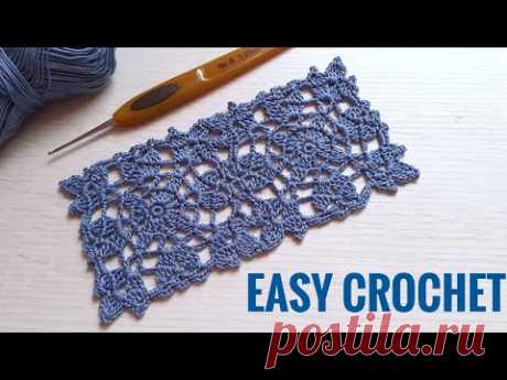 Красивый КВАДРАТНЫЙ МОТИВ вязание крючком мастер-класс How to Crochet for Beginners