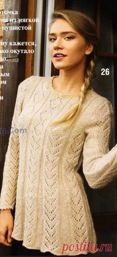 Женский жилет и пуловер спицами