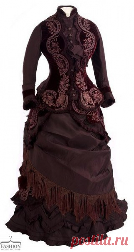 Платье цвета бордо 1877 года / Логика моды