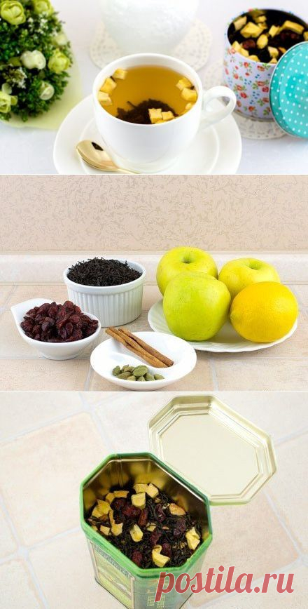 Как приготовить яблочный чай с клюквой и пряностями - рецепт, ингридиенты и фотографии