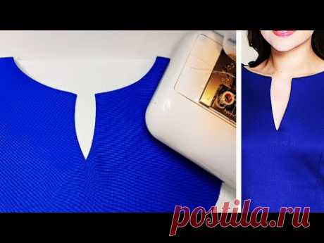 How to cut and sew a beautiful and fancy neckline