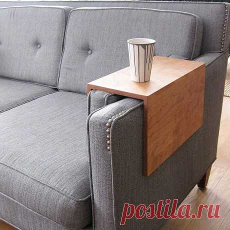 Столик-накладка на подлокотник Петта (Бук) - подставка на подлокотник дивана - Москва