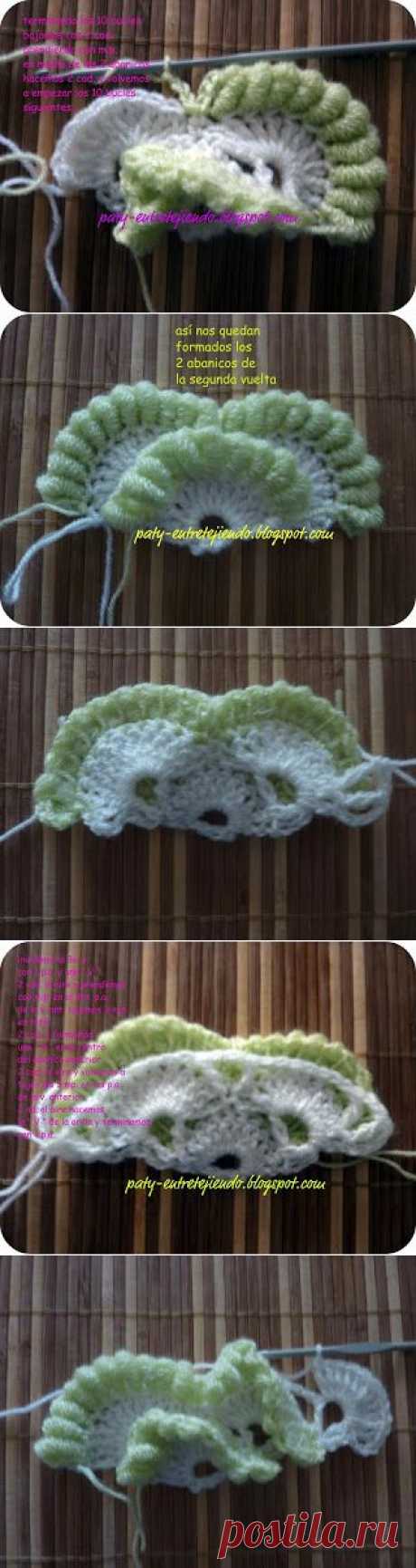 Irish crochet &amp;: Узор с необычными ракушками.