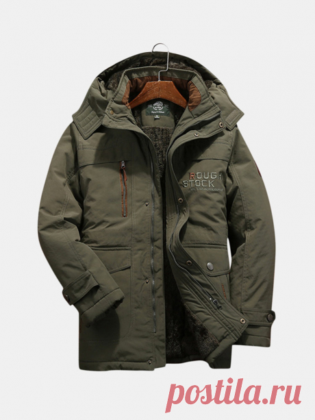 Mens Winter Windproof Multi Pockets Zipper Thicken Loose Comfy Warm Jacket Your friend shared a fashion website for you and give you up to 20% off coupons! Claim it now.