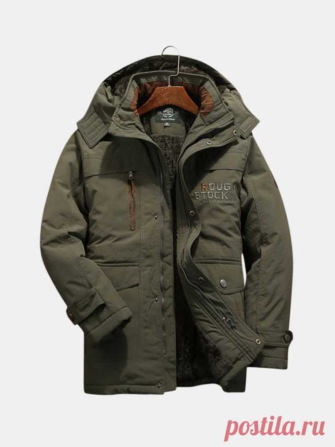 Mens Winter Windproof Multi Pockets Zipper Thicken Loose Comfy Warm Jacket Your friend shared a fashion website for you and give you up to 20% off coupons! Claim it now.