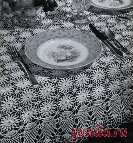 Pineapple Tablecloth Pattern #7859 | Crochet Patterns