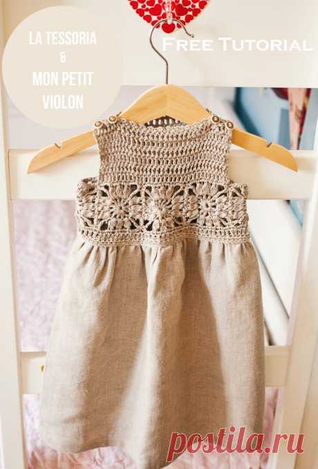 Mon Petit Violon | Free crochet tutorial - Granny Sqaure dress by Mon Petit Violon