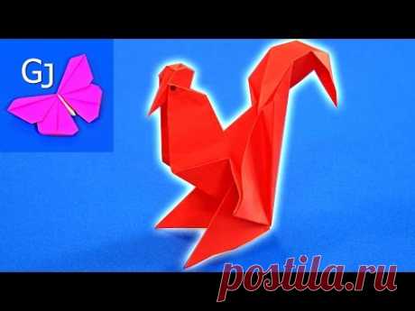 Оригами Огненный Петух из бумаги