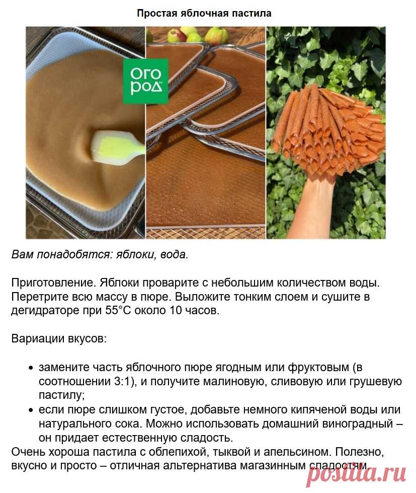 Простая яблочная пастила